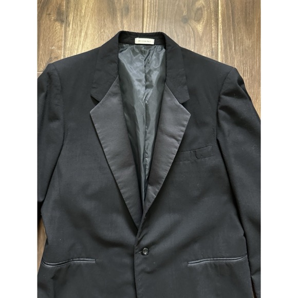 Yves Saint Laurent YSL vtg Single Button Blazer Coat Jacket Wool Normandy Reg 42